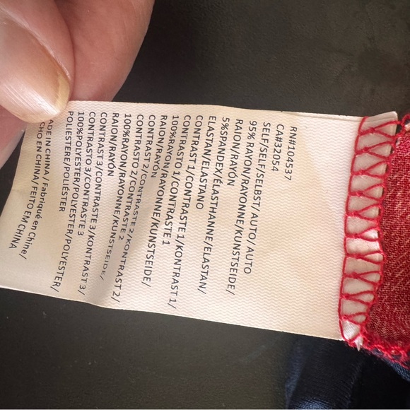 Anthropologie Red and Yellow Plaid Top with polka dots! - Picture 8 of 9